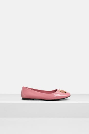 TORY BURCH Ballerinas 'Georgia' dunkelrosa