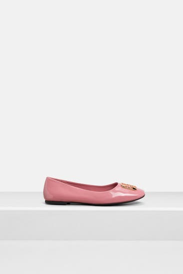 TORY BURCH - Ballerinas 'Georgia' dunkelrosa