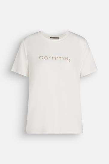 COMMA, T-Shirt weiß