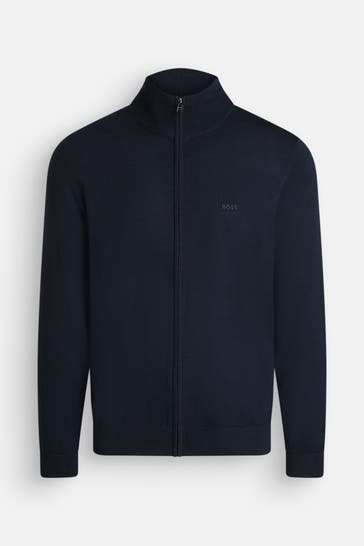 BOSS Strickjacke 'Baldemar' nachtblau