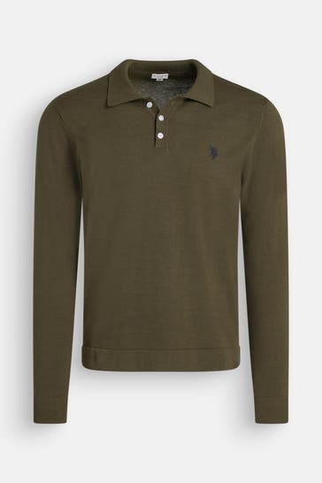 U.S. POLO ASSN. Strickpullover 'Greg' oliv
