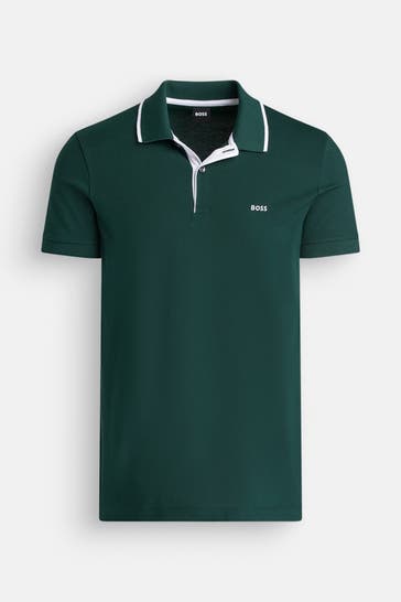BOSS Polo-Shirt 'Firenze' tannengrün