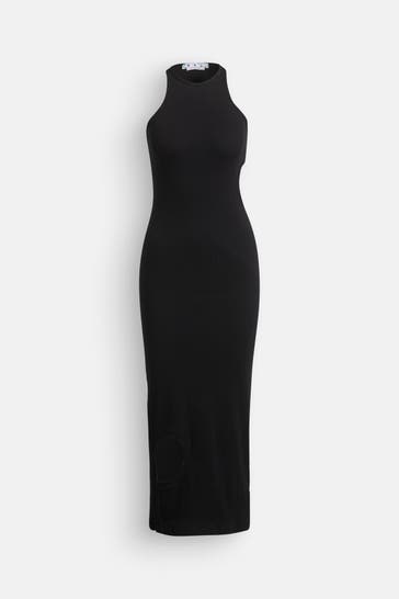 OFF-WHITE Kleid 'Meteor Ribbed Rowning' schwarz