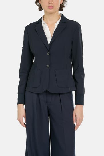 MARC CAIN Jersey-Blazer schwarzblau