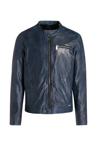 MAZE Lederjacke 'Berwick' blau