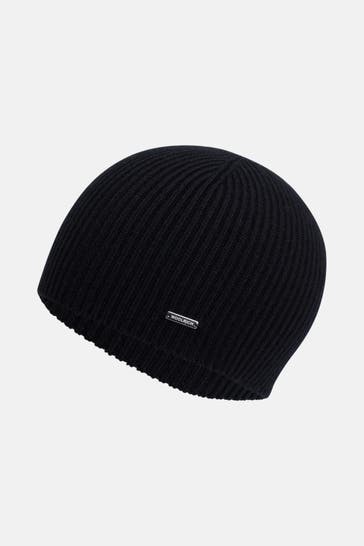 WOOLRICH Strickmütze schwarz