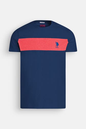U.S. POLO ASSN. T-Shirt azurblau meliert