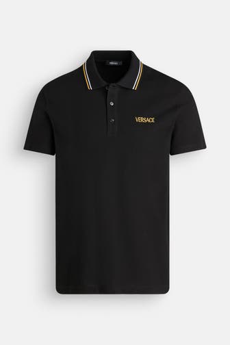 VERSACE Polo-Shirt schwarz