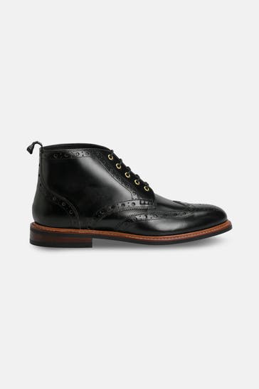 GORDON & BROS Leder-Stiefeletten 'Harry' schwarz