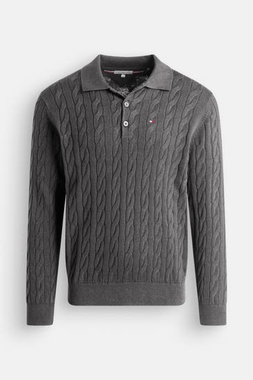 TOMMY HILFIGER Strickpullover grau