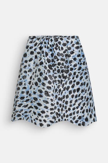 GANNI Casual-Rock gemustert