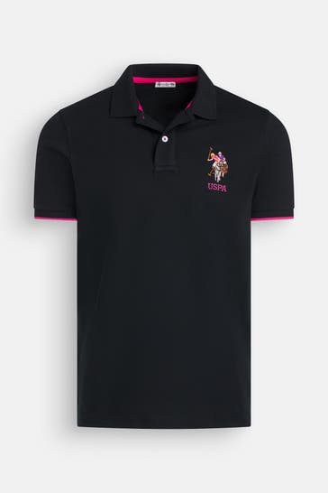 U.S. POLO ASSN. Polo-Shirt 'Bunter' schwarz