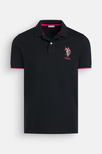 U.S. POLO ASSN. Polo-Shirt 'Bunter' schwarz