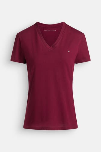 TOMMY HILFIGER T-Shirt weinrot