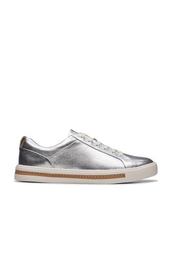 CLARKS Leder-Sneaker silber