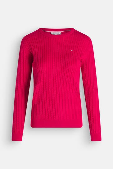 TOMMY HILFIGER Strickpullover dunkelrot