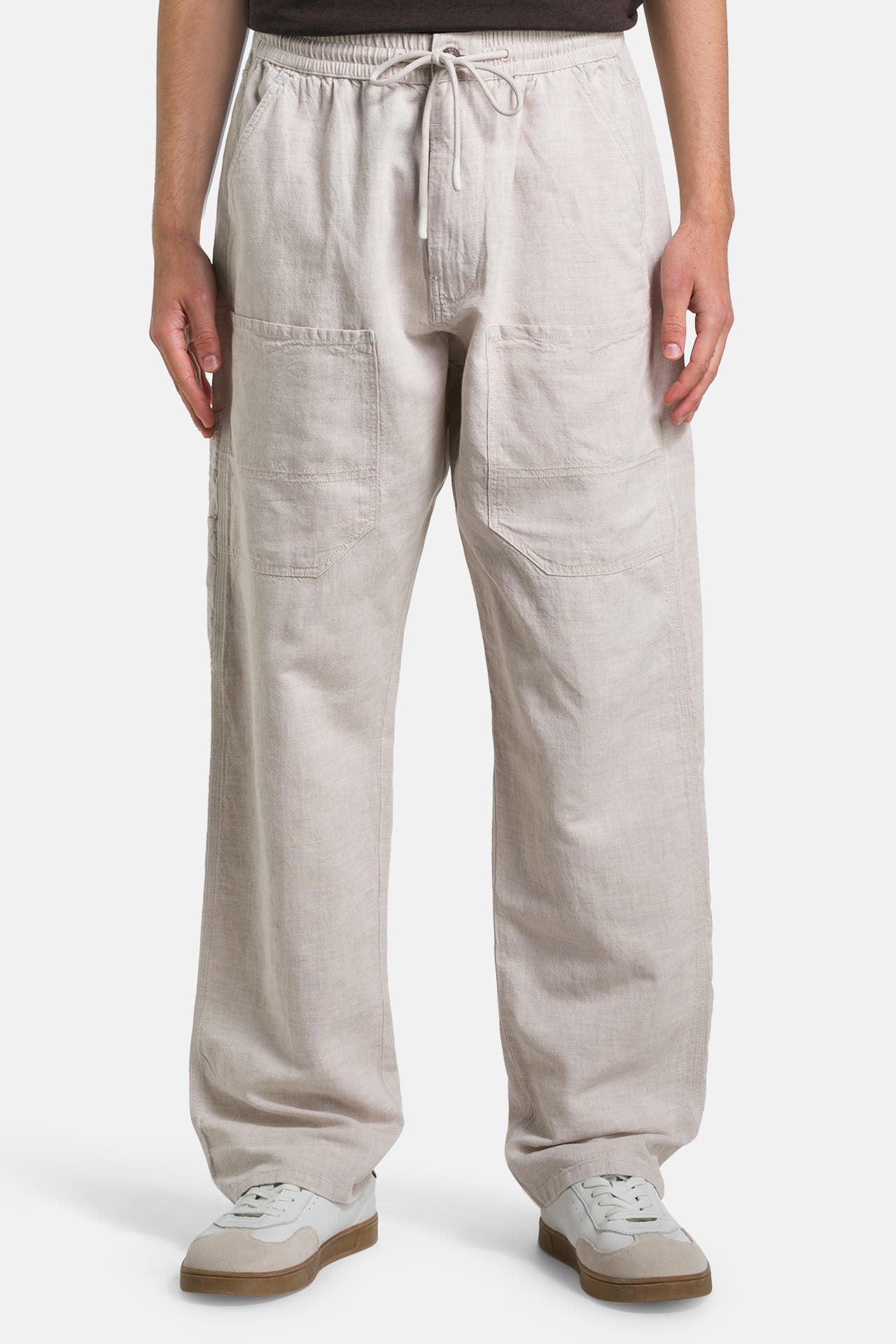DIESEL Leinenmix-Stoffhose greige, Bild 1