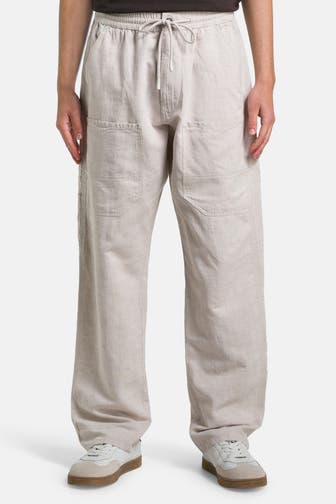 DIESEL Leinenmix-Stoffhose greige
