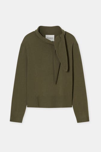 CLOSED Wollpullover oliv