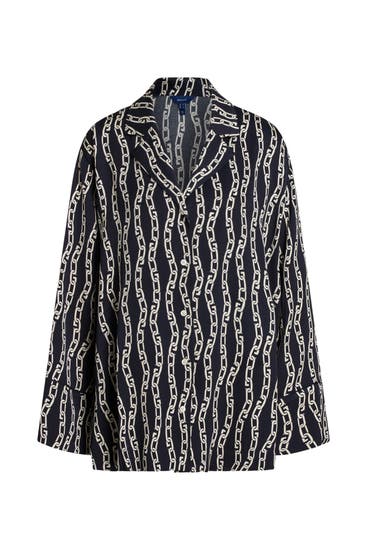 GANT - Casual-Bluse nachtblau gemustert