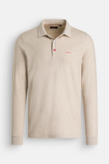 NEW ZEALAND AUCKLAND Langarm-Polo beige