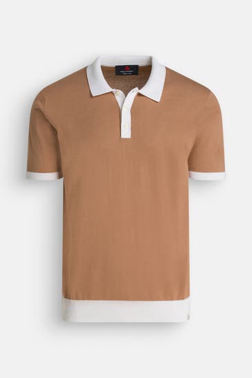 PEUTEREY Polo-Shirt hellbraun