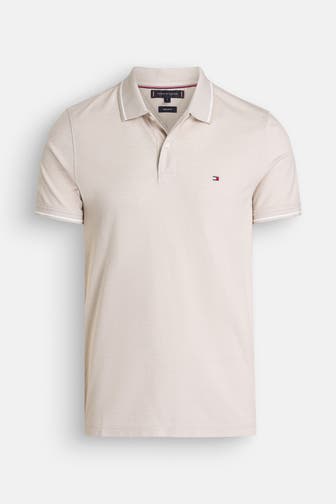 TH COLLECTION Polo-Shirt beige meliert