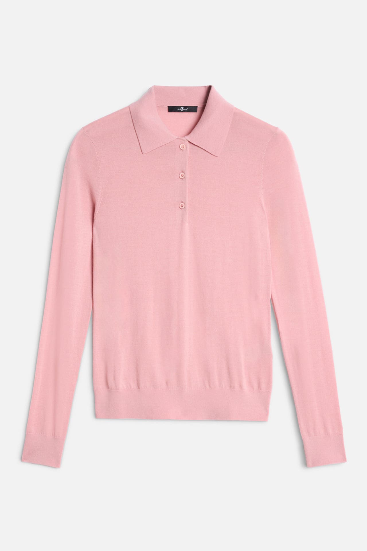 7 FOR ALL MANKIND Wollmix-Polo altrosa, Bild 1