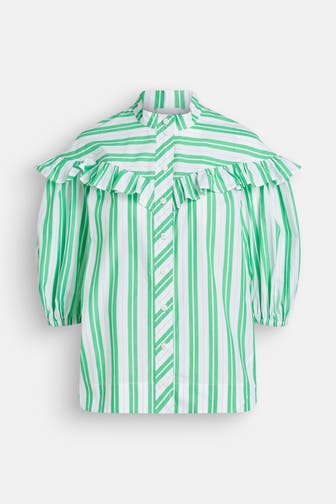 GANNI Casual-Bluse gestreift