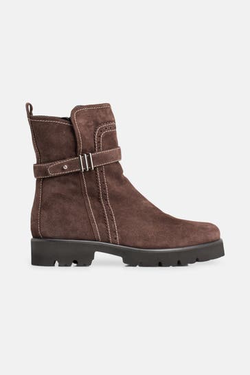DONNA CAROLINA Leder-Boots 'Zoe' dunkelbraun