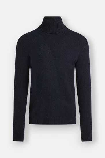 ROBERTO COLLINA Wollmixpullover schwarzblau