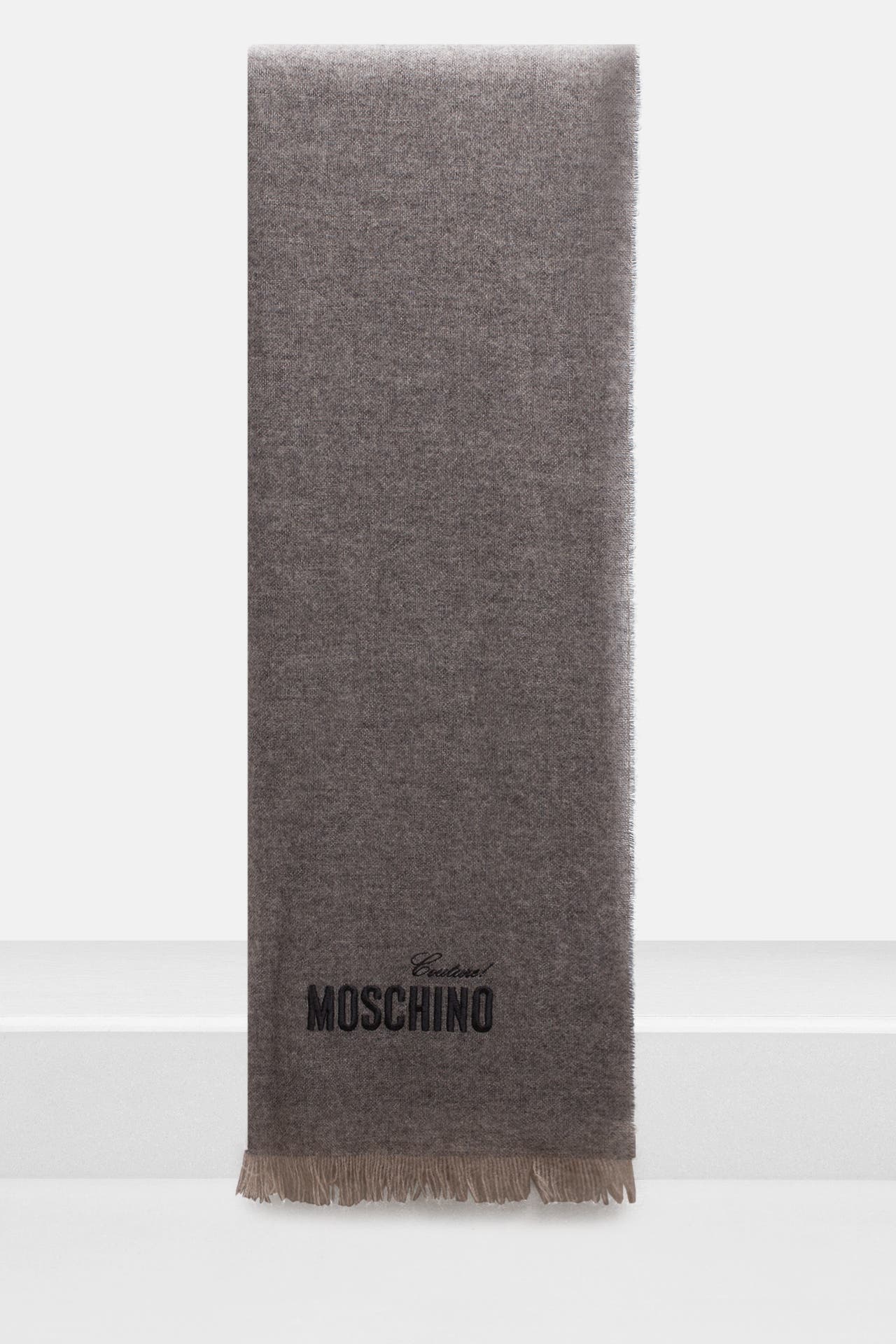 LOVE MOSCHINO Kaschmirschal grau, Bild 1