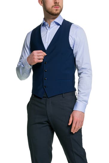 STRELLSON Weste blau