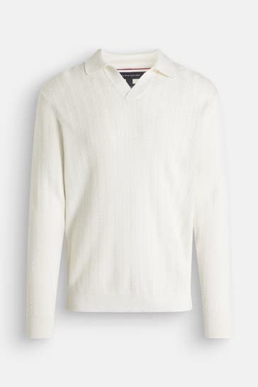 TOMMY HILFIGER Strickpullover weiß