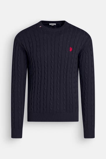 U.S. POLO ASSN. Strickpullover 'Mick' dunkelblau