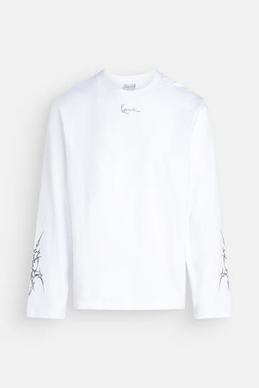 KARL KANI Longsleeve weiß