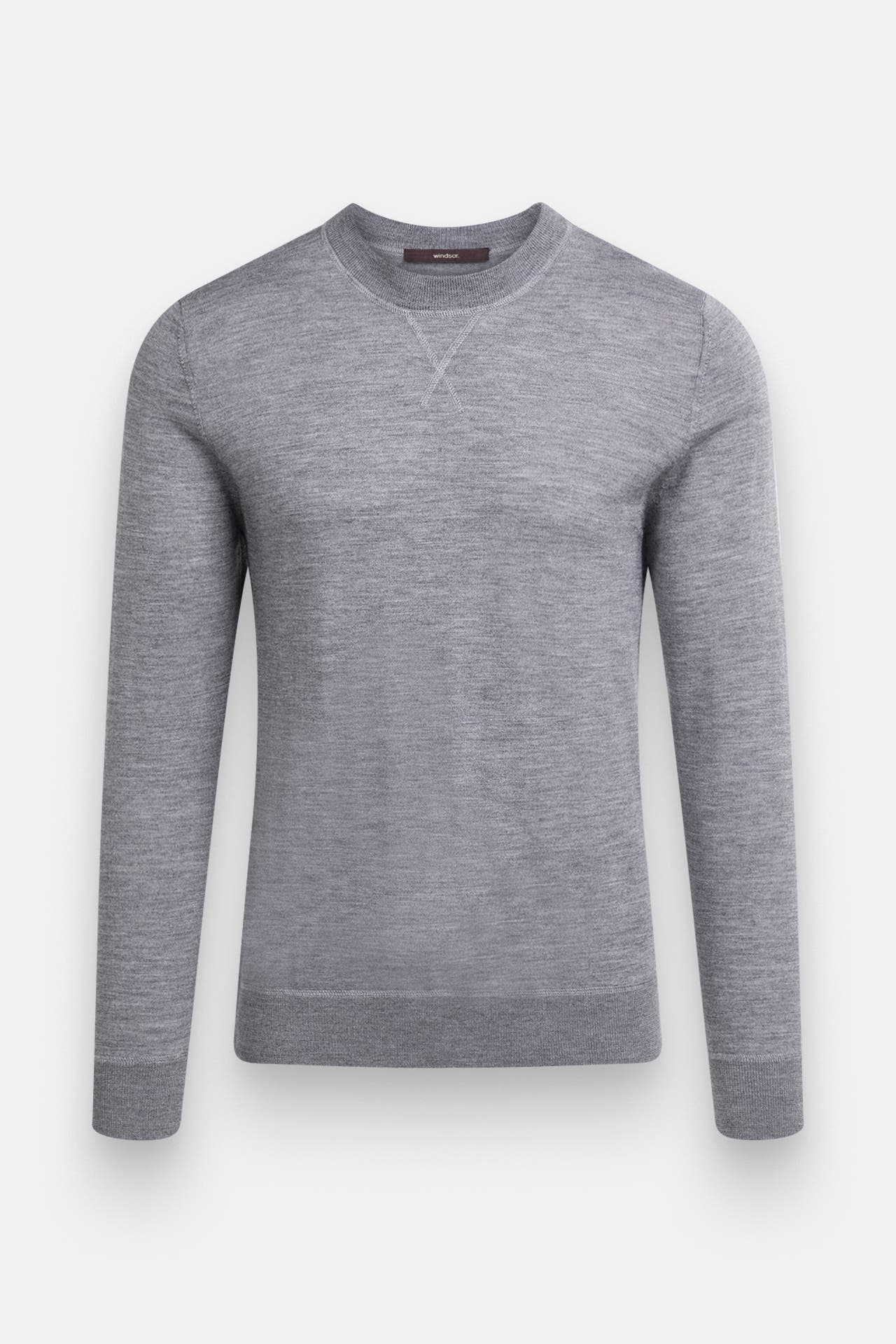 WINDSOR. Wollmix-Pullover 'Nando' dunkelgrau, Bild 1