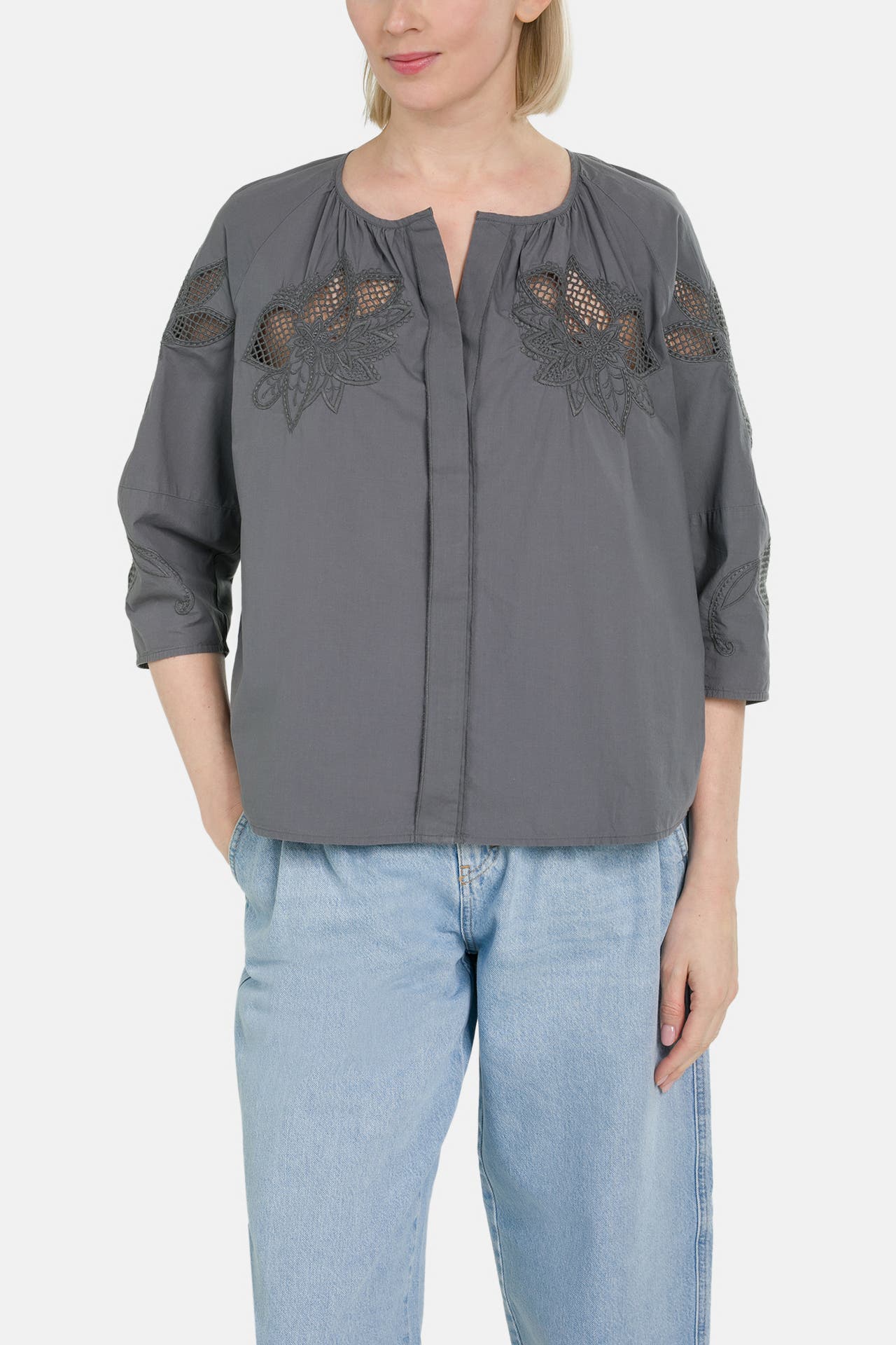 LUISA CERANO Tunika-Bluse grau, Bild 1