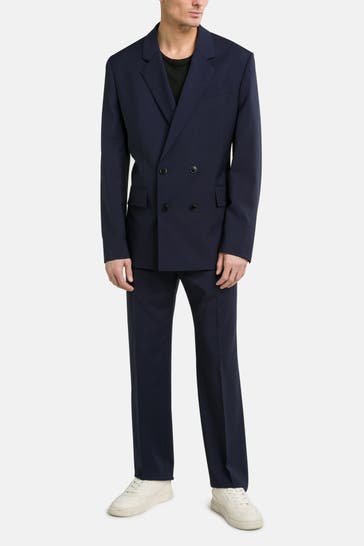 HUGO Schurwollmix-Anzug 'Karlo-Theo' marineblau
