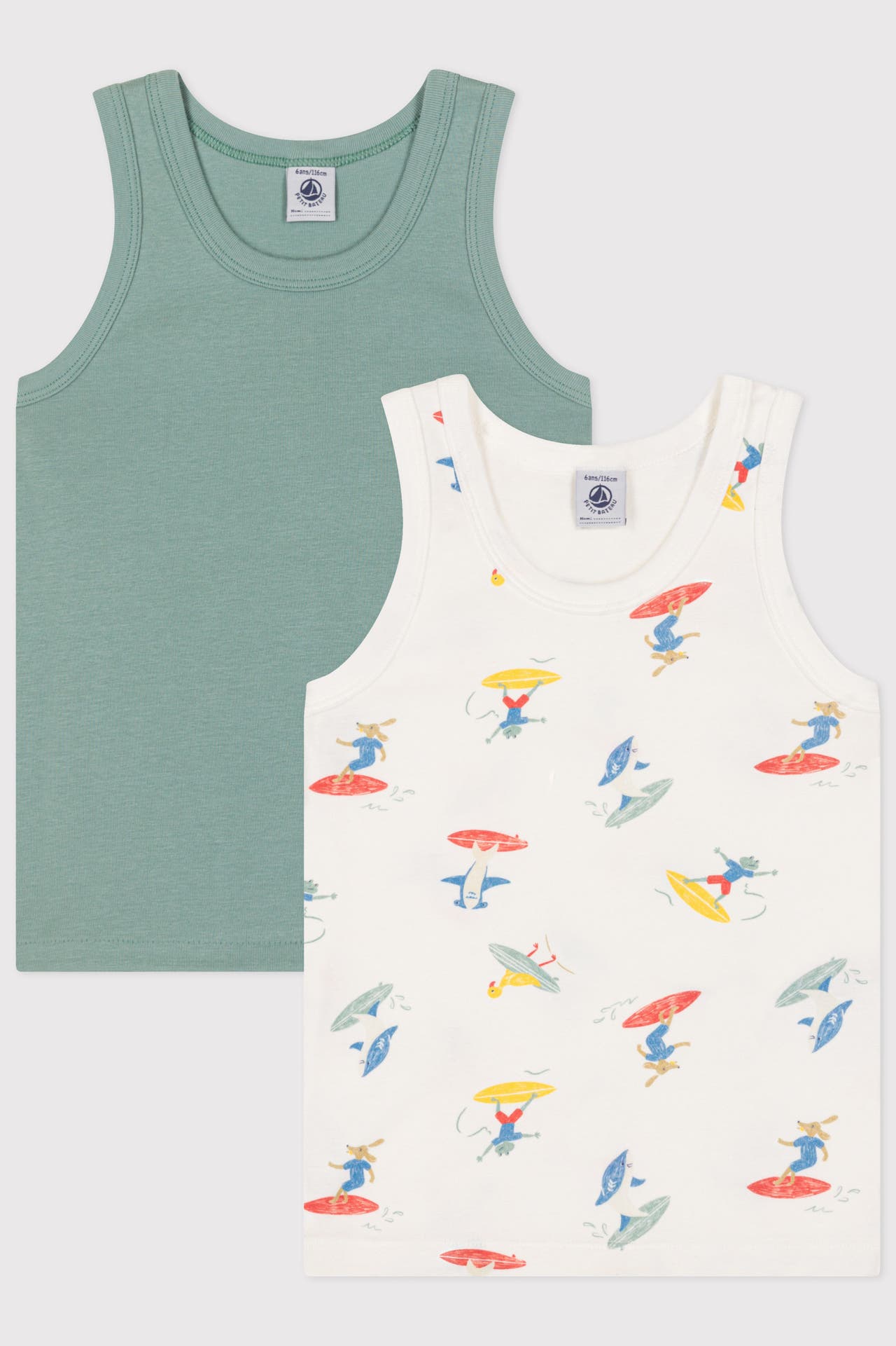 PETIT BATEAU 2er-Pack Unterhemden mehrfarbig, Bild 1