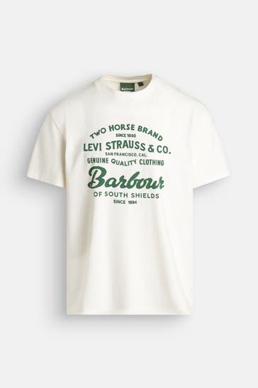 BARBOUR T-Shirt ecru