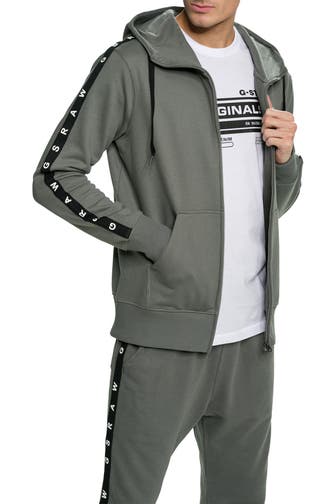 G-STAR Sweatjacke 'Tape' grau