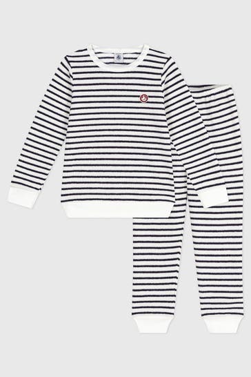 PETIT BATEAU Pyjama gestreift