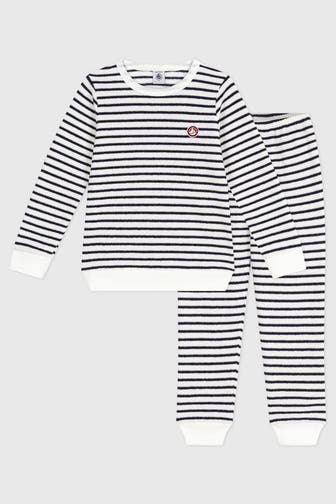 PETIT BATEAU Pyjama gestreift