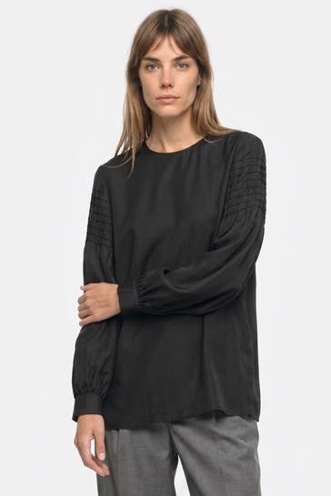 RIANI Seiden-Blusenshirt schwarz