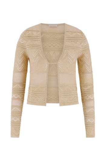 GUESS Strickjacke 'Nellie' beige