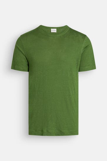 CLOSED Leinenmix-Shirt dunkelgrün