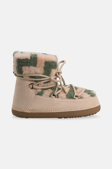 INUIKII Winterstiefel 'Shearling Zigzag' gemustert