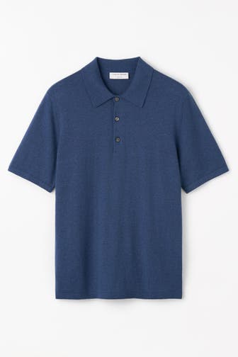 TIGER OF SWEDEN Strick-Polo 'Erros' navy
