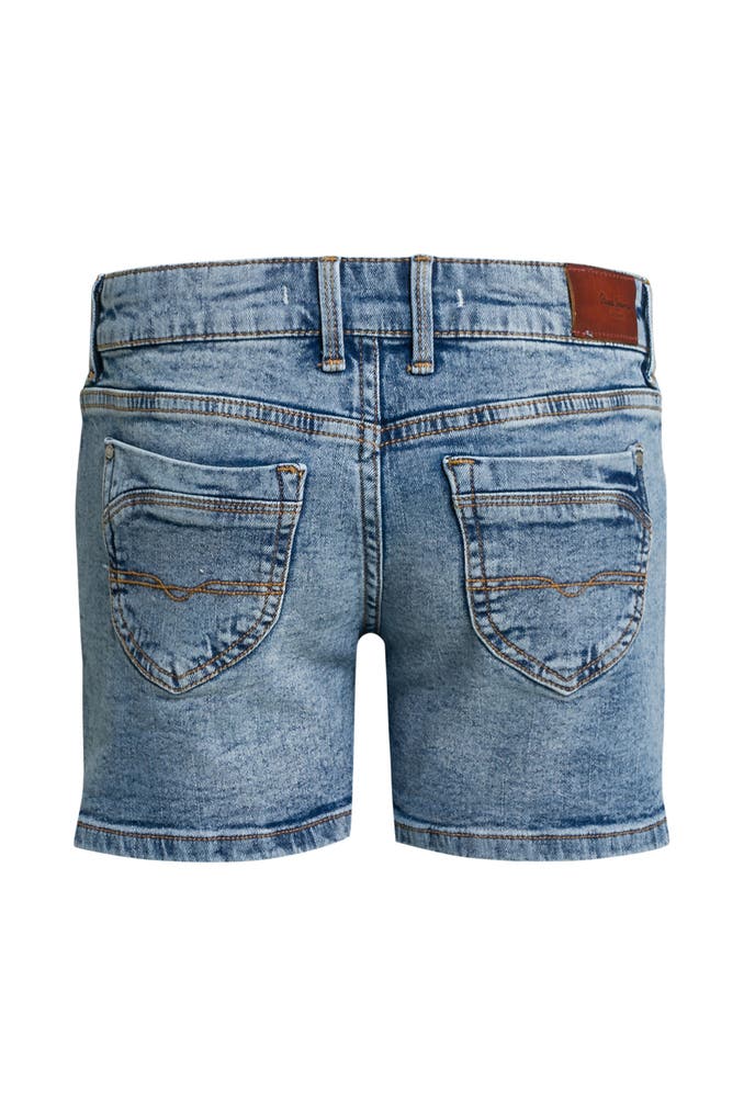 Shorts Paper Bag In Jeans Full Strass Bambina, Azzurro - 3